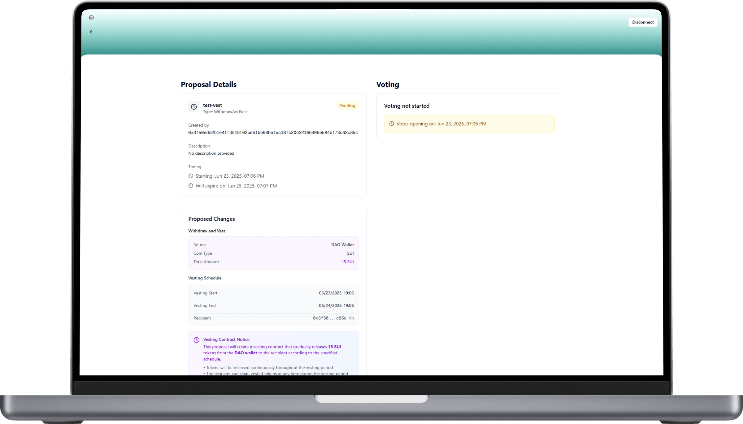 Account Tech DAO mac preview 3